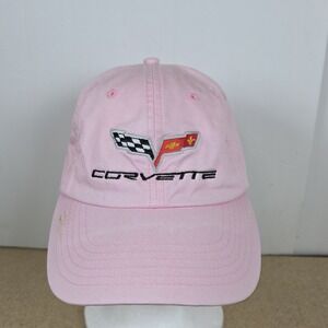 Corvette Pink Ribbon Breast Cancer Awareness Ball Cap Hat Adjustable car